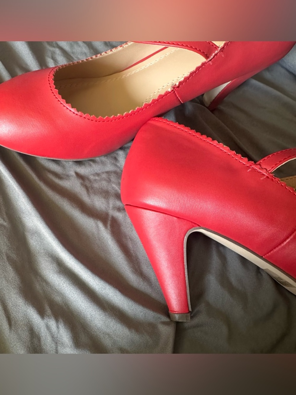 NWOB J. Adams Red “Honey” Mary Jane Heels - Picture 7 of 8